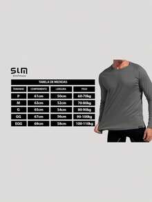 Long Sleeve T-Shirt UV Protection 50+ Slim Fitness Ice Fabric - 灰色 - 查看 3