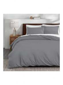 Juego de Funda Duvet para Edredon Matrimonial - Gris - Ver 1