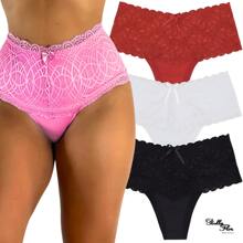 Kit Of 3 High Waist Women's Tummy Control Panties With Cotton Lining For Postpartum Pregnancy - 彩色 - 查看 10