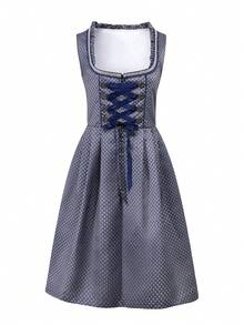 慕尼黑啤酒节服装女款两件套德国巴伐利亚啤酒连衣裙，万圣节