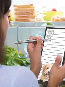 1 pieza Libreta magnética con diseño lindo de gato y perro, imán para refrigerador, bloc de notas, para listas de compras, listas de tareas, listas de regalos y recordatorios - Con respaldo magnético fuerte, bloc de notas, adecuado para el Día de San Valentín, Día del Maestro, Día de la Madre, Halloween, Navidad, temporada de regreso a clases y temporada de graduación. - Multicolor - Ver 5