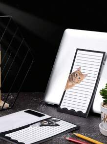 1 pieza Libreta magnética con diseño lindo de gato y perro, imán para refrigerador, bloc de notas, para listas de compras, listas de tareas, listas de regalos y recordatorios - Con respaldo magnético fuerte, bloc de notas, adecuado para el Día de San Valentín, Día del Maestro, Día de la Madre, Halloween, Navidad, temporada de regreso a clases y temporada de graduación. - Multicolor - Ver 6