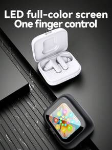 MZYJBL 真无线耳塞防噪音运动耳机 Hifi 立体声游戏耳机触控防水耳机 LED 全彩屏带麦克风 - 彩色 - 查看 7