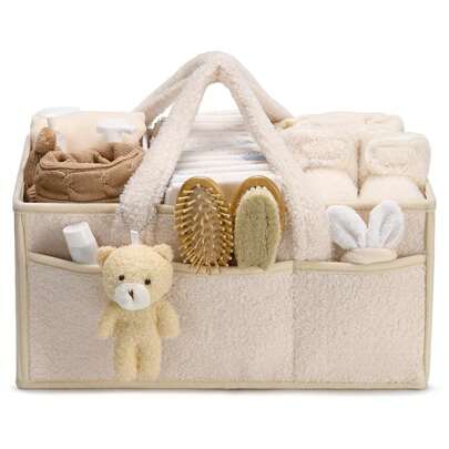 1 szt. Organizer na pieluchy dla niemowląt do przewijaka, kosz do przechowywania pieluch i chusteczek dla niemowląt, prezent na baby shower, organizer do samochodu, organizer na pieluchy do pokoju dziecięcego, przenośny schowek na pieluchy