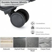 20 英寸轻便随身携带软质行李箱，带 TSA Lock 笔记本电脑隔层和 4 个旋转轮，商务旅行行李箱，男女皆宜，手提箱，耐用旅行行李箱 - 灰色 - 查看 8