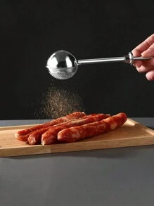 1pc Kitchen Flour Duster For Baking, One-Handed Operation, Stainless Steel Powdered Sugar Shaker Duster, Pick Up And Dust Flour Sifter