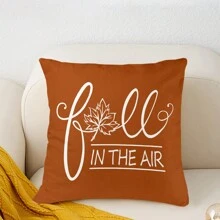 4pcs/1pc Fall Thanksgiving Decorative Pillow Covers, Harvest Season Pumpkin And English Letter Print Throw Pillow Covers, Thanksgiving Sofa Cushion Pillow Shams - Multicolor - View 7