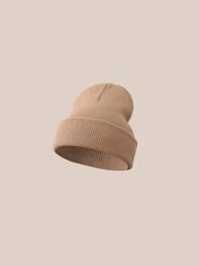 3pcs /1pc Women's And Men's Simple Knitted Hats, Solid-Color Fashionable Winter Hats Of Warm Color Worn By Both Men And Women In Winter, Elastic, Suitable For Size Head Circumference, Suitable For Daily Life, Outdoor Warmth, Christmas Gifts, New Year Gifts, Holiday Gifts - Multicolor - View 5