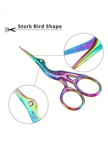 Professional Bionic Crane Type Eyebrow Trimming Scissors For Eyebrow Nose Hair Beard Ear Hair All Kinds Of Hair Trimming Neutral And Neutral Makeup Care Scissors Salon And Nail Art Embroidery Scissors Thread Scissors Household Eyebrow Trimming Scissors,Nail Supplies,Nail Tools,Nail Art Tools,Back To School,Nails,Nail Tools For Press On Nails - Multicolor - View 4