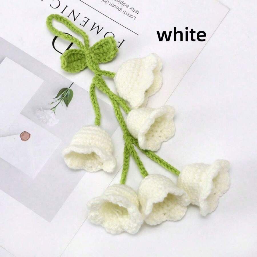 Easypie Selection 1 件编织花朵设计汽车挂件，铃兰吊坠，ins 羊毛花朵钩针钥匙扣包挂兰花铃兰，手工编织铃兰吊坠，可爱漂亮，适合女孩的汽车挂件，送给朋友的最佳礼物，毕业礼物，返校礼物，圣诞节装饰，情人节礼物，送给妈妈和爸爸的礼物，万圣节，感恩节，个性化礼物，生日礼物，新年礼物 - 鈴蘭花掛飾 - 查看 1