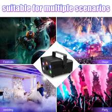 500W Mini Smoke Fog Machine 5 RGB LED Beads With Remote Controller Portable For Halloween Home Carnival Party Musical Show DJ Stage Concert Club (Smoke Oil Not Included) - 4 PCS - View 5
