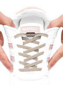 1 Pair Elastic No Tie Shoelaces Shoe Laces For Kids And Adult Sneakers Shoelace Quick Slouchy Metal Lock Laces Shoe Strings