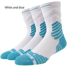 篮球袜 跑步袜 1-3 双 缓冲中筒袜 防水泡 吸湿排汗 运动徒步袜 - 彩色 - 查看 10