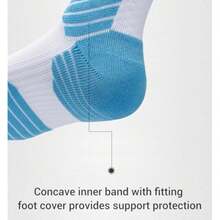 篮球袜 跑步袜 1-3 双 缓冲中筒袜 防水泡 吸湿排汗 运动徒步袜 - 彩色 - 查看 6