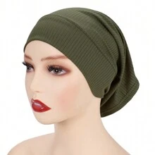 1pc Basic Solid Color Modal Hijab Inner Cap, Breathable Non-Slip Knitted Hijab Undercap Daily Under Cap - Multicolor - View 17