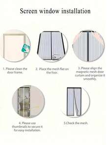 شبكة تحجيب الناموس المغناطيسية للصيف مع إغلاق آلي، شبكة الباب المخفية لحماية من الحشرات والذباب