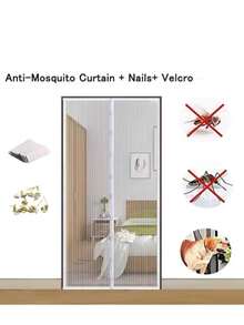 شبكة تحجيب الناموس المغناطيسية للصيف مع إغلاق آلي، شبكة الباب المخفية لحماية من الحشرات والذباب