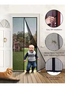 شبكة تحجيب الناموس المغناطيسية للصيف مع إغلاق آلي، شبكة الباب المخفية لحماية من الحشرات والذباب
