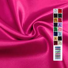 1 件光滑、柔软的仿丝缎面料，DIY 婚礼工艺品窗帘光面缎面材料 - 彩色 - 查看 27