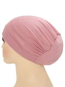 1pc Women's Silky R Beanie Cap - Multicolor - View 14