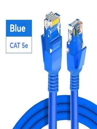 0,5~50m Cat5e Ethernet Kabel, blaues Cat5 Netzwerkkabel, kabellose Patchkabel, UV-beständig, flexibel, geeignet für Netzwerke, LAN, PoE, Standard RJ45 Stecker, kompatibel mit PC, Server, Router, Modem