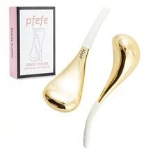 1 pieza PFEFE Palos criogénicos de acero inoxidable Globos de hielo para el cuidado de la piel facial de mujeres, ojos, suministros para esteticistas, globos de enfriamiento para spa con estuche de almacenamiento que contiene líquido congelado - Multicolor - Ver 13