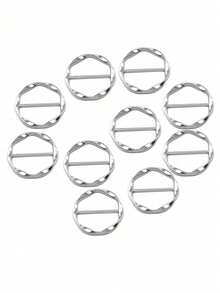 10 chiếc kẹp khăn lụa sang trọng - Khóa kim loại tròn thời trang, kẹp cà vạt áo phông cho phụ nữ, giá đỡ quấn quần áo, dễ sử dụng, phụ kiện thời trang - Nhiều màu - Xem 7