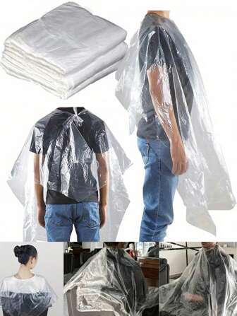 WANMEI 50件/包一次性美发披肩，防水，适用于剪发、染发、烫发，是美发沙龙、理发店、家庭DIY染发的理想之选，可保护衣物和美发工具，适合沙龙、返校季、旅行和假期使用，包含梳子、吹风机、剪刀、圣诞用品、美发、吹风机、卷发梳、美发设备