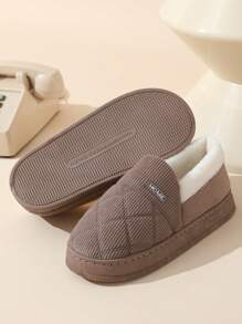 New Thick Sole Warm Thermal Slippers, Women Indoor Anti-Slip Plush Couples Maternity Slippers, Suitable For Men And Women, Autumn/Winter