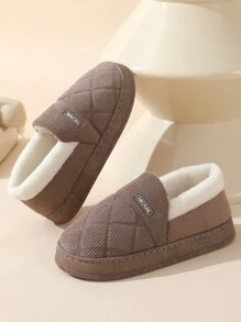 New Thick Sole Warm Thermal Slippers, Women Indoor Anti-Slip Plush Couples Maternity Slippers, Suitable For Men And Women, Autumn/Winter