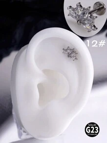 1 件时尚钛金属唇钉内螺纹耳钉天鹅叶天鹅 5A 氧化锆石 G23 植入级唇钉心形耳环鼻环鼻中隔珠宝月亮猫爪耳环铰链鼻中隔环眼海螺耳轮耳钉唇钉梦露唇环唇钉顶部螺丝平背耳环耳钉海螺唇钉梦露美杜莎唇鼻穿孔女士日常佩戴圣诞节和万圣节礼物情人节 - 彩色 - 查看 11