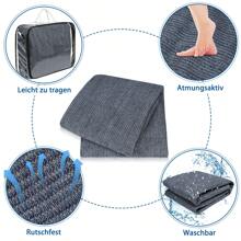 YUENFONG Awning Carpet, Outdoor Camping Mat, Carpet For Tent, Mobile Home Made Of HDPE, Waterproof Tent Tarpaulin With Eyelets (2.5x3m, 2.5x4m, 2.5x5m, 3x3m, 3x4m, 3x5m, 3x6m, 4x5m, 4x6m) - 灰藍色-4*6m - 查看 3