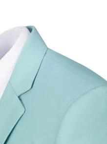 Chaqueta de traje ajustada color verde menta para hombres - verde menta - Ver 6