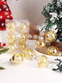 6 quả bóng treo trang trí Giáng sinh 6/8cm, bóng PET trong suốt, bóng trang trí tiệc Giáng sinh, cho cây thông Noel, nhà, trong nhà, ngoài trời, trung tâm thương mại, khách sạn, quán cà phê, nhà hàng, đồ trang trí treo, bộ hộp quà Giáng sinh, quà tặng, Giáng sinh, trang trí ngày lễ bóng Giáng sinh trang trí nhà sinh nhật đồ trang trí Giáng sinh trang trí phòng - Nhiều màu - Xem 11