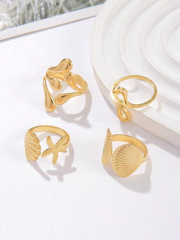 1pc Fashionable Minimalist Stainless Steel Open Ring