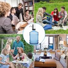 Dispensador de agua eléctrico, bomba de agua automática recargable por USB, adecuado para botellas estándar de 2 a 5 galones, mini dispensador de agua portátil para exteriores/hogar