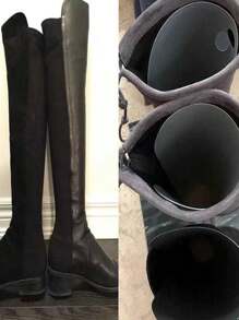 2 Stück lange Stiefel Hochstiefel Schuhstütze Formgebung Plastik Anti-Falten Verformung Schuhe innen der Stützbootrahmen Elastisch verlängerte Knie Stiefel Stützelement, für Damenstiefel, Cowboystiefel