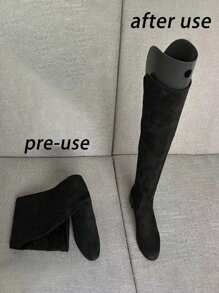 2 Stück lange Stiefel Hochstiefel Schuhstütze Formgebung Plastik Anti-Falten Verformung Schuhe innen der Stützbootrahmen Elastisch verlängerte Knie Stiefel Stützelement, für Damenstiefel, Cowboystiefel