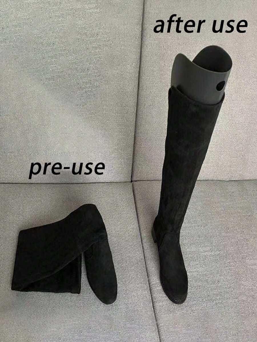 2 Stück lange Stiefel Hochstiefel Schuhstütze Formgebung Plastik Anti-Falten Verformung Schuhe innen der Stützbootrahmen Elastisch verlängerte Knie Stiefel Stützelement, für Damenstiefel, Cowboystiefel