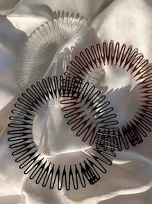 1/2/3/5PCS Plastic Full Circle Stretch Flexible Comb Teeth Headband Broken Hair Fixed Headband Hair Accessories For Women,Solid Simple Headband Used For Daily Hair Styling & Flyaways Taming,Invisible Elastic Hair Combs - Transparent Broken Hair Finishing Styling Tools With Easy Grip Handle For Women's Daily Hairdressing And Styling Needs - Perfect For Hair Salon And Personal Use,Hairband,Hair Hoop Headbands ,Head Piece