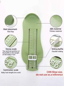 1pc Baby Foot Measuring Device For Buying Shoes - Green - View 5