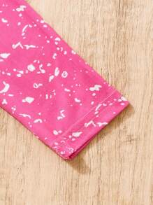 Set di top a maniche lunghe con stampa farfalla e pantaloni a zampa di leopardo per ragazze giovani, morbido e confortevole tessuto, adatto per primavera e autunno