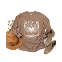 Love One Another Wings | Garment Dyed Long Sleeve