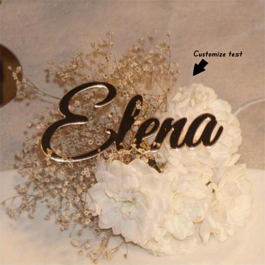 1pc Custom Acrylic Cake Topper Personalized Dessert Table Decor For Parties Unique Baking Accessory Personalized Christmas And Halloween Reusable Exquisite,High-Quality Custom,Personalized,Unique Ideal Gifts For Her Her,Boyfriend,Girlfriend,Dad,Mom,Family,Friends,Pets,Son,Daughter,School Students,Workers,Kids For Anniversaries,For Birthdays School,Home,Office - Multicolor - View 1