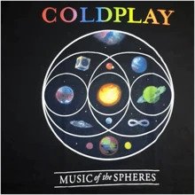 Men's T-Shirt - Coldplay - Music Of The Spheres - Rock Shirt - Negro - Ver 3