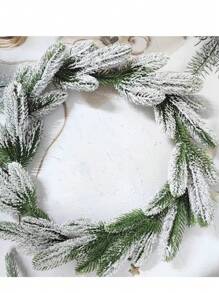 5/10/20 Pieces Of Cedar Picking Artificial Pine Needle Branches Winter False Flocking Branches Christmas Green Spray Handicraft Wreath Wreath, Halloween, Halloween Decoration