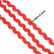 多色 0.5 厘米波浪 S 形花边饰边，适用于服装、衣领、裙摆、窗帘、工艺品 - 彩色 - 查看 3