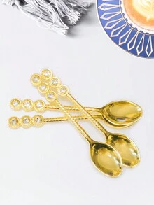 1 cái/2 cái/4 cái Thìa cà phê/trà/bánh/tráng miệng bằng hợp kim kẽm cổ điển Thìa nhỏ sáng tạo - Nhiều màu - Xem 22