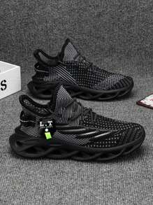 全新时尚男士运动鞋休闲舒适透气网眼运动鞋软底轻便运动跑步鞋潮流青少年鞋 - 查看 4