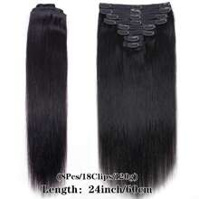 Clip In Hair Extensions Real Human Hair 12-32 Inch Black Clip Ins For Women Remy Clip On Hair Extensions Human Hair 8 Pieces With 18 Clips 120g - Natural Black - Xem 4